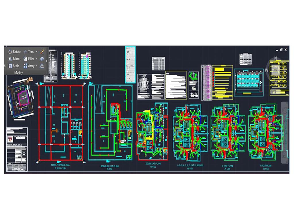 Elektrik ve Mekanik Ruhsat Projeler Çizim Bedelleri